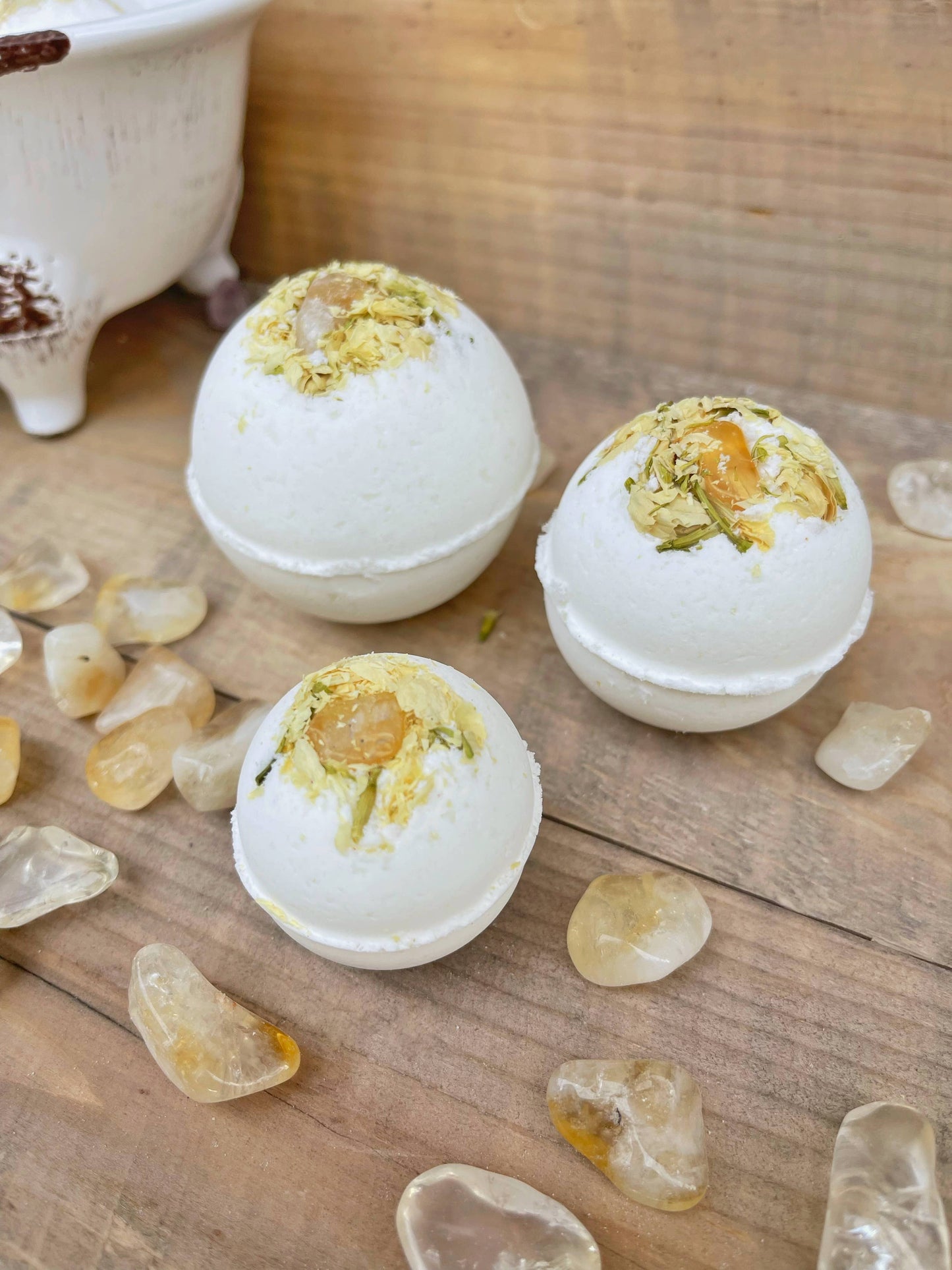 Citrine & Jasmine Bath Bombs