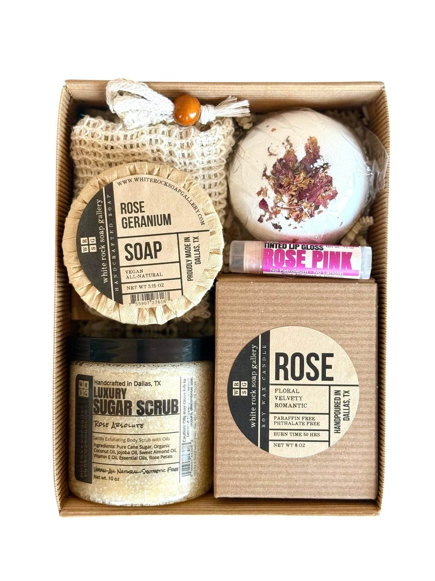 Luxurious Spa Rose Gift Box - 7 Piece Gift Set