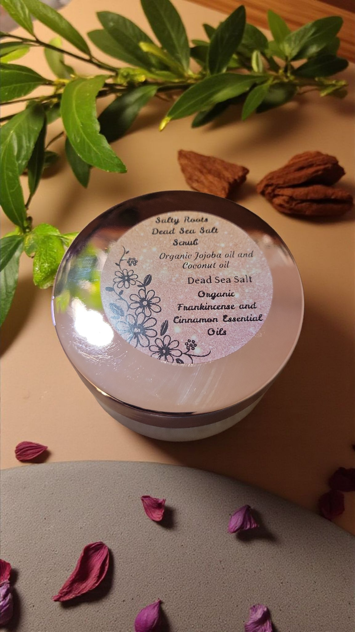 Frankincense and Cinnamon Dead Sea Salt Scrub