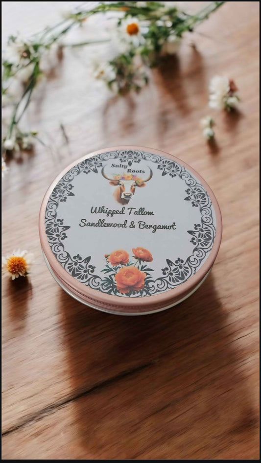 Sandlewood Bergamot Whipped Tallow Cream
