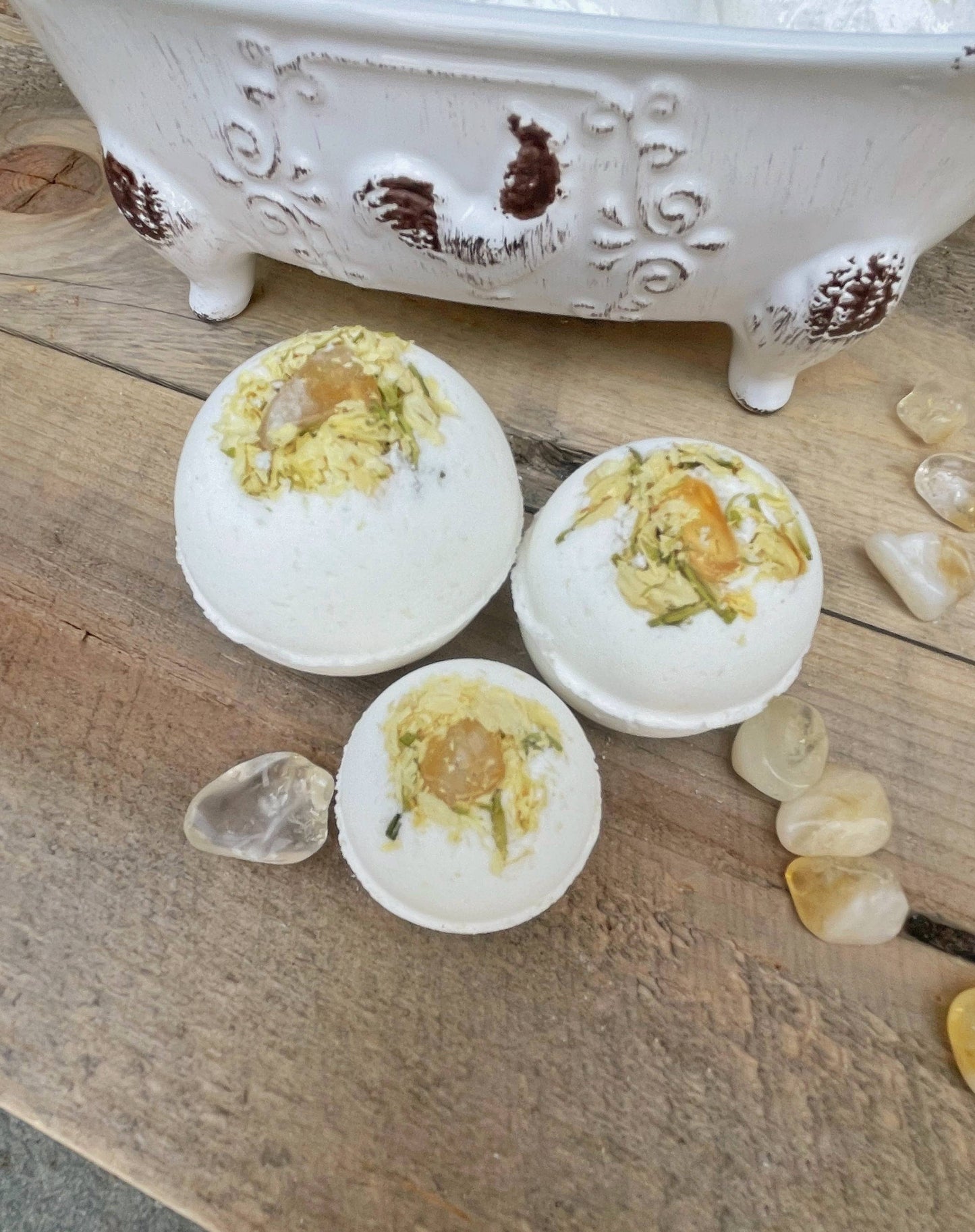 Citrine & Jasmine Bath Bombs